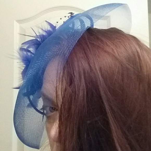 Cobalt Blue Fascinator | Hat - Picture 6 of 7